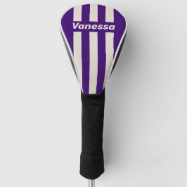 Retro Grapevine Drie Speldstrepen met Naam Golfheadcover
