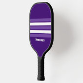 Retro Grapevine Grove Across Striping met naam Pickleball Paddle (Links)