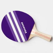 Retro Grapevine Grove Stripes met naam Tafeltennisbatje (Zijkant)
