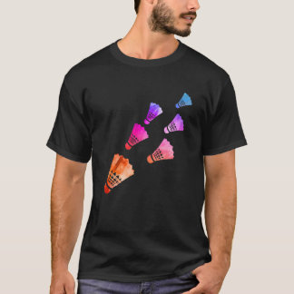 Retro Graphic Badminton Player Shuttlecock Player T-shirt