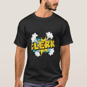 Retro Graphic Bank Clerk Bookkeeper Bank Employee T-shirt