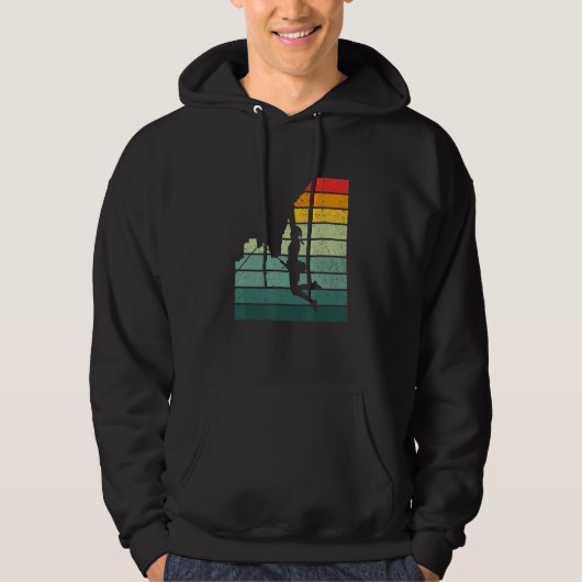 Retro Graphic Climbing Bouldering Rock Climber Mou Hoodie (Voorkant)