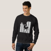 Retro Graphic Climbing Bouldering Rock Climber Mou Trui (Voorkant volledig)