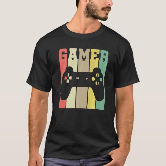 Retro Graphic Console Player Controller Video Game T-shirt (Voorkant)