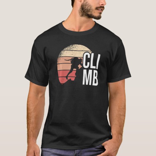 Retro Graphic Couldering Bouldering Rock Climate M T-shirt (Voorkant)