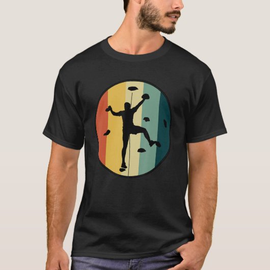 Retro Graphic Couldering Bouldering Rock Climate M T-shirt (Voorkant)