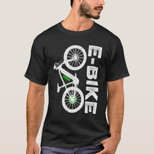 Retro Graphic E-Bike Mountainbiking Bicycle E-Bike T-shirt (Voorkant)