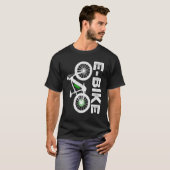 Retro Graphic E-Bike Mountainbiking Bicycle E-Bike T-shirt (Voorkant volledig)