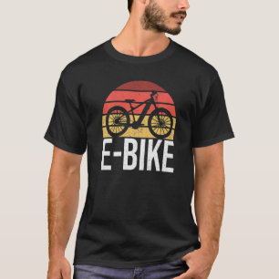 Retro Graphic E Bike Mountainbiking Bicycle E Bike T-shirt