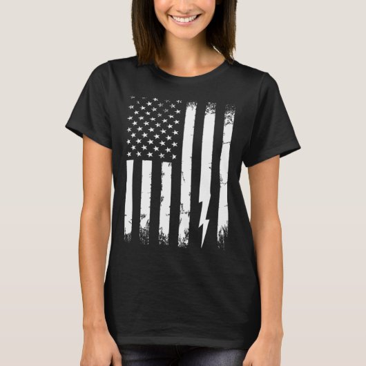 Retro Graphic Electrician Electrical Engineer Engi T-shirt (Voorkant)