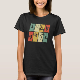 Retro Graphic Gymnast Gymnastics Acrobat Acrobatic T-shirt