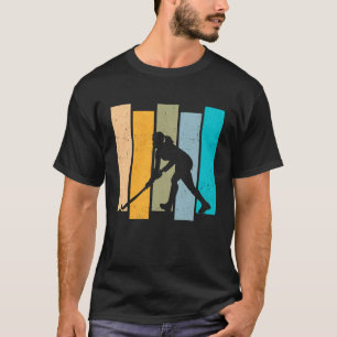 Retro Graphic Hockey Player Field Hockey T-shirt