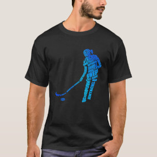Retro Graphic Hockey Player Field Hockey T-shirt