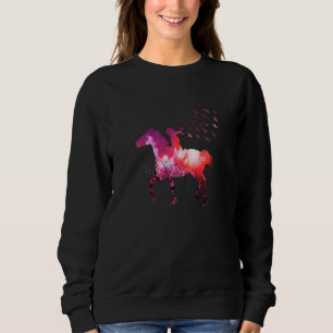 Retro Graphic Horse Equestrian Rider Horses Farmer Trui