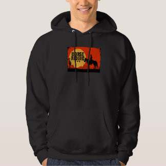 Retro Graphic Horse Lover Equestrian Rider Horses  Hoodie