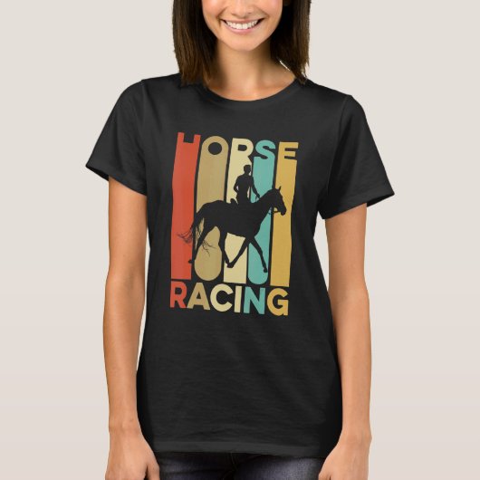 Retro Graphic Horse Lover Equestrian Rider Horses  T-shirt (Voorkant)