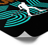 Retro Graphic Langlaufen Wintersport B Poster (Hoek)