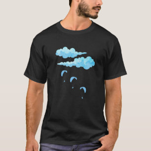 Retro Graphic Paraglider Parachute Sky T-shirt