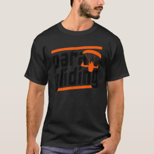 Retro Graphic Paraglider Parachute Sky T-shirt