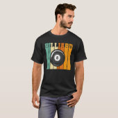 Retro Graphic Pool Billard Snooker Billard Cue 8 B T-shirt (Voorkant volledig)