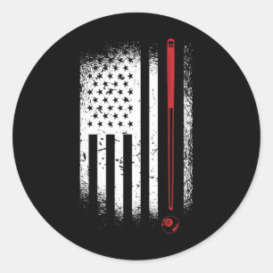 Retro Graphic Pool Billard Snooker Billard Cue 8-l Ronde Sticker