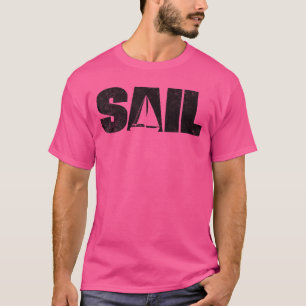 Retro Graphic Sailboot Kapitein Sailing Zee Boat S T-shirt