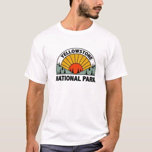 Retro Graphic Travel Lover Yellowstone Nat T-shirt (Voorkant)