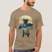 Retro Graphics American Pit Bull Blue ID754 T-shirt (Voorkant)
