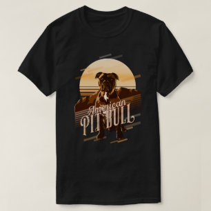 Retro Graphics American Pit Bull Gold ID754 T-shirt