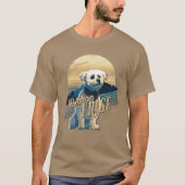 Retro Graphics Bichon Frise Blue ID754 T-shirt (Voorkant)