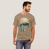 Retro Graphics Bichon Frise Blue ID754 T-shirt (Voorkant volledig)