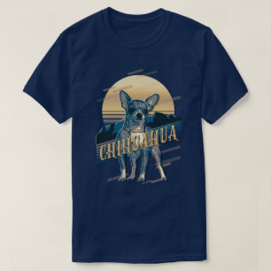 Retro Graphics Chihuahua Blue ID754 T-shirt