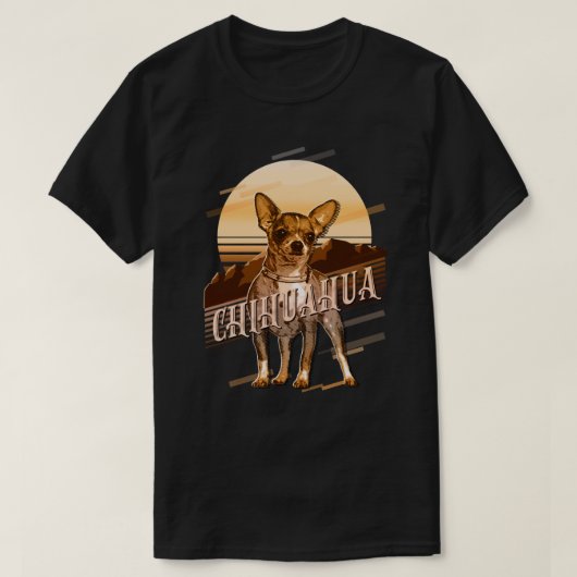 Retro Graphics Chihuahua Gold ID754 T-shirt (Design voorkant)