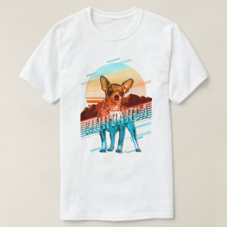 Retro Graphics Chihuahua Multi-Color ID754 T-shirt