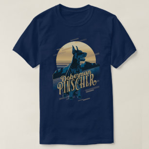 Retro Graphics Doberman Blue ID754 T-shirt