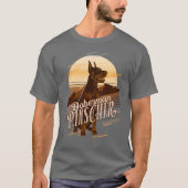 Retro Graphics Doberman Gold ID754 T-shirt (Voorkant)