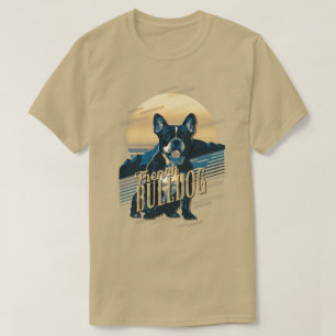 Retro Graphics Franse Bulldog Blue ID754 T-shirt