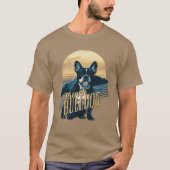Retro Graphics Franse Bulldog Blue ID754 T-shirt (Voorkant)