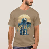 Retro Graphics Golden Retriever Blue ID754 T-shirt (Voorkant)