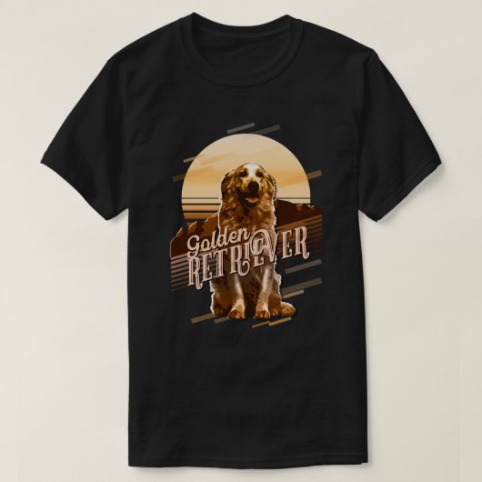 Retro Graphics Golden Retriever Gold ID754 T-shirt (Design voorkant)