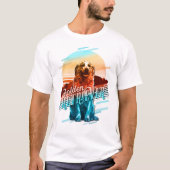 Retro Graphics Golden Retriever Multi-Color ID754 T-shirt (Voorkant)