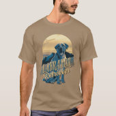 Retro Graphics Labrador Retriever Blue ID754 T-shirt (Voorkant)
