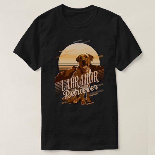 Retro Graphics Labrador Retriever Gold ID754 T-shirt (Design voorkant)