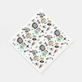 Retro Graphics uit de jaren 50 Nostalgische Verjaa Servet (Hoek)