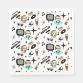 Retro Graphics van 1950: een nostalgische thuisdag Servet (Voorkant)