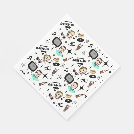 Retro Graphics van 1950: een nostalgische thuisdag Servet (Hoek)