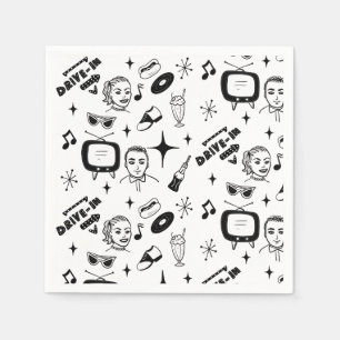 Retro Graphics van 1950: een nostalgische thuisdag Servet