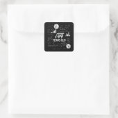 Retro grappig 7e verjaardagscadeau wiskundig genie vierkante sticker (Tas)