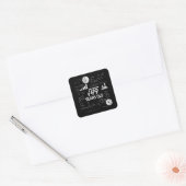 Retro grappig 7e verjaardagscadeau wiskundig genie vierkante sticker (Envelop)