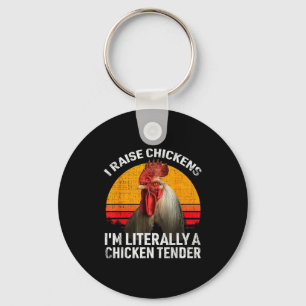 Retro grappig cadeau voor kippenliefhebbers – Ik h Sleutelhanger